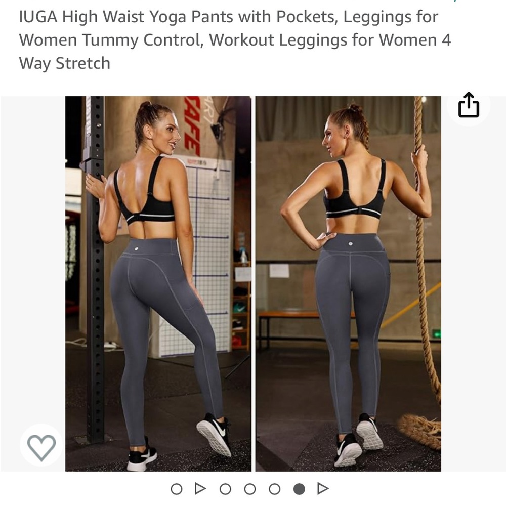 IUGA high waist tummy control leggings size M.